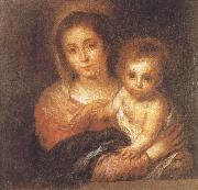 Napkin Virgin and Child, Bartolome Esteban Murillo